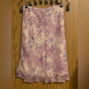 Ann Taylor 100% Silk Floral Skirt | Size 4 | NWT